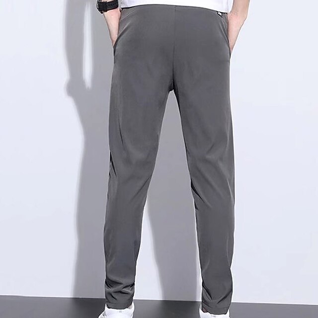 Men's Active Pants Trousers Casual Pants Pocket Drawstring Elastic Waist Color Block Comfort