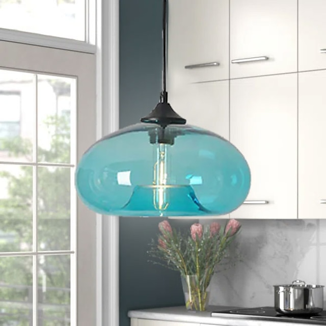  luz pendente led 28 cm luz pendente de design único vidro galvanizado estilo nórdico moderno 110-240 v