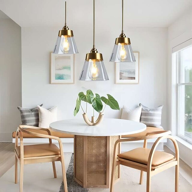 16.5 cm Pendant Light LED Pendant Lantern Design Lamps Glass Cone Electroplated