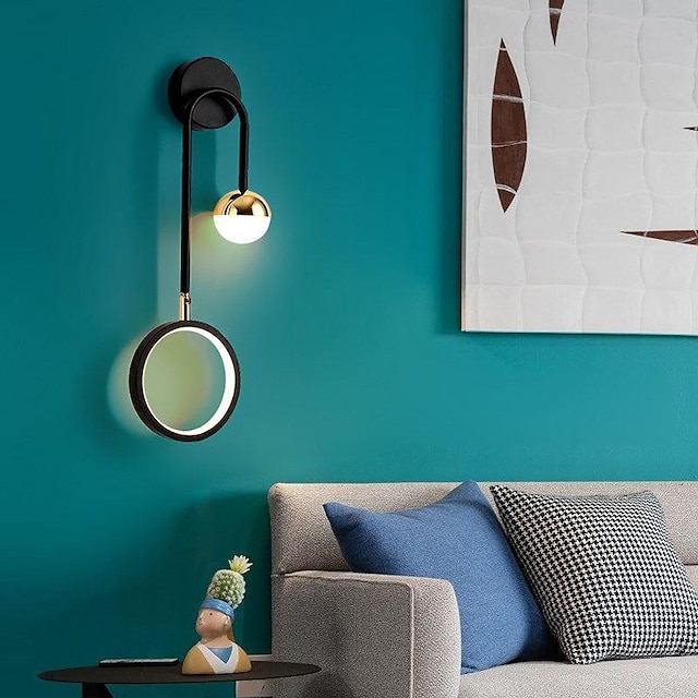  Lightinthebox Lámparas de pared LED Lámpara LED de 13 W, simplicidad moderna, iluminación interior creativa, luces de pared, rotación de 180 grados para dormitorio, sala de estar, oficina, pasillo