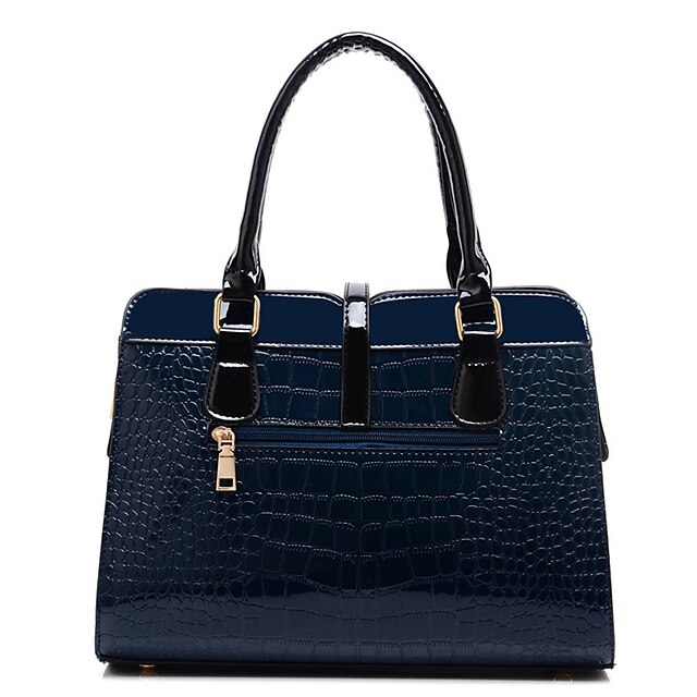 Women's Handbag Satchel Top Handle Bag Patent Leather PU Leather Office ...