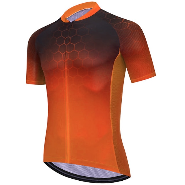  21Grams Homme Maillot Velo Cyclisme Manche Courte Cyclisme Top avec 3 poches arrière VTT Vélo tout terrain Vélo Route Respirable Evacuation de l'humidité Séchage rapide Bandes Réfléchissantes Jaune