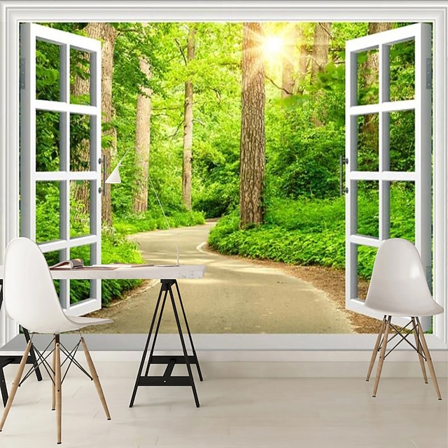 Cool Wallpapers Landscape Nature Wallpaper Wall Mural Forest Covering ...