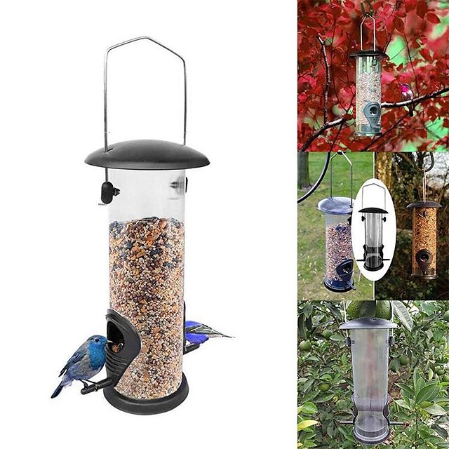  Bird Practical Outdoor Supplies Feeder Garden Leakage with Use Outdoors Hanging Capacity Outside Food Type Bowl Wild Attracting Standing Tool Ccapacity Feeders Birds Feeding for