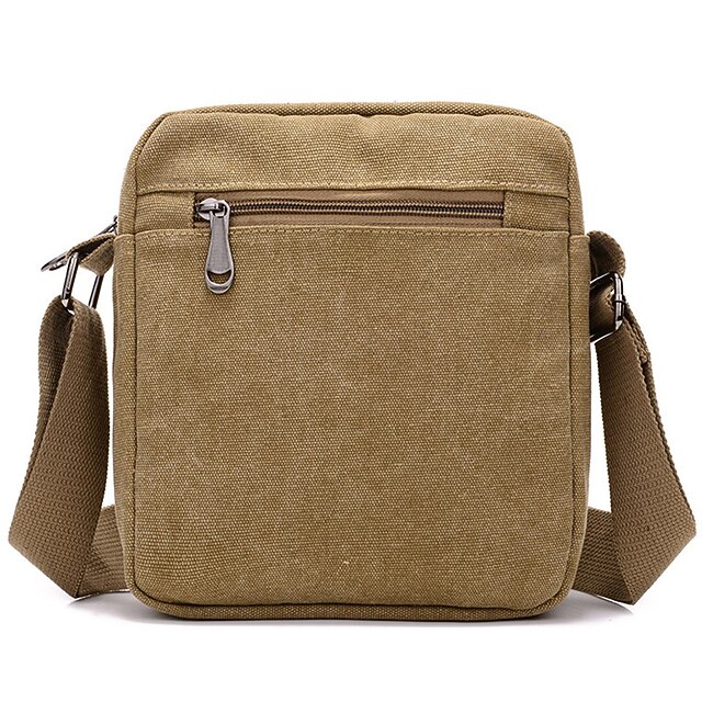 Men's Canvas Crossbody Messenger Bag Durable Small Shoulder Bag with