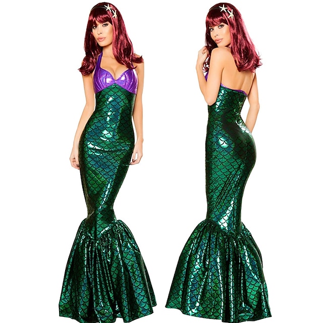 The Little Mermaid Mermaid Tail Aqua Queen Aqua Princess Cosplay