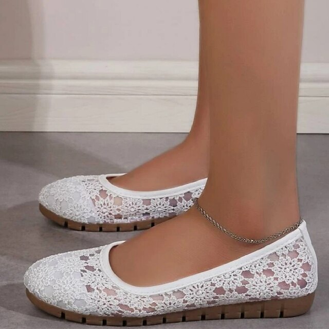 Women's Flats Flat Sandals Comfort Shoes Outdoor Daily Summer Hollow ...