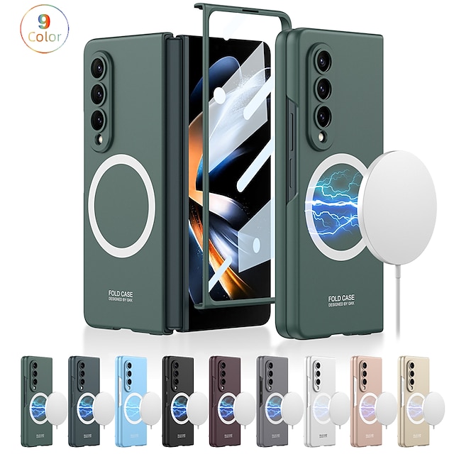  telefon Etui Til Samsung Galaxy Z Fold 5 Z Fold 4 Med Magsafe Magnetisk Helkropsbeskyttelse Støvsikker Ensfarvet TPU
