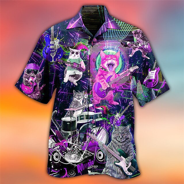 Hawaii Blouse Heren Korte Mouwen Button-down Shirt COOFANDY Hawaï-bloemenhemd Voor Tropisch Bloemenhemd Korte Mouwen Strandfeest Vakantie Shirt