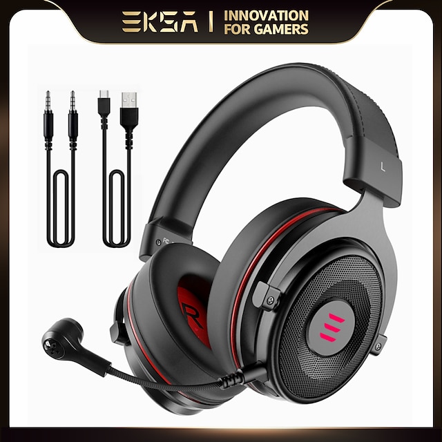  EKSA E900 Pro Virtual 7.1 Surround Sound Gaming Headset Led USB/3.5mm Wired Headphone With Noise Cancelling Mic Volume Control For Xbox PC Gamer