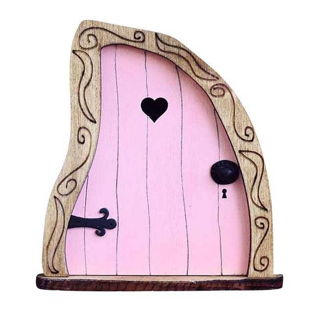  mini fata porta fatto a mano carino rosa buco del topo in miniatura art decor scultura