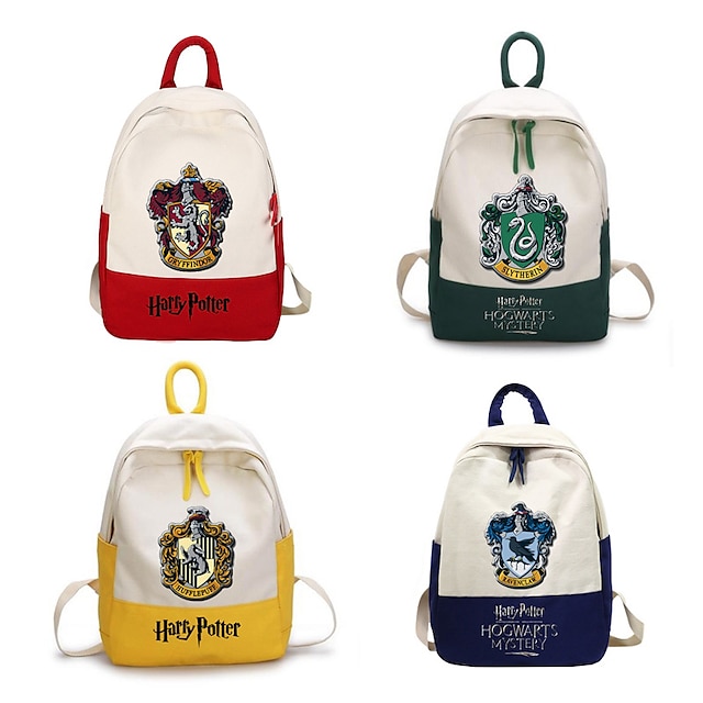  سيف حقيبة ظهر حقيبة المدرسة مستوحاة من Harry Potter سليذرين رافلنكو أنيمي اكسسوارات تأثيري كيس كنفا رجالي نسائي الكوسبلاي أزياء الهالويين