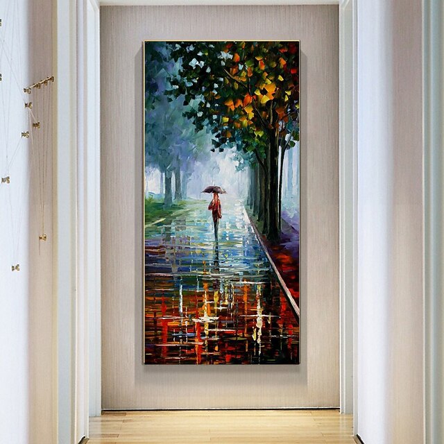 Handmade Hand Painted Oil Painting Wall Modern Abstract Gold pattle