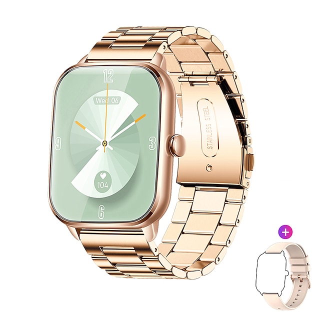  LIGE BW0449 Montre intelligente 1.9 pouce Smartwatch Montre Connectée Bluetooth Podomètre Rappel d'Appel Moniteur de Fréquence Cardiaque Compatible avec Android iOS Femme Hommes Mode Mains-Libres