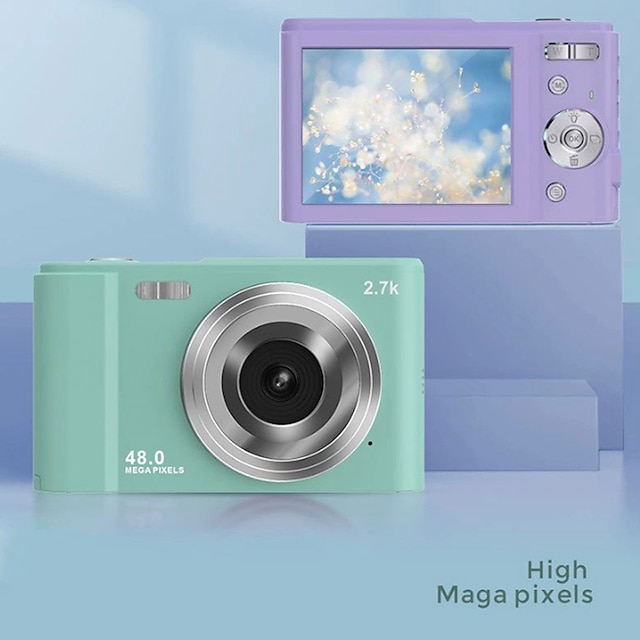  digitális fényképezőgép 1080p 48 megapixeles vlogging kamera 16x zoommal mini kamerák videó felvevő kamera kezdőknek születésnapi karácsonyi ajándék