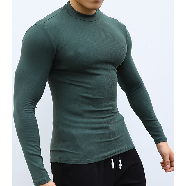 Voor heren Trainingsshirt Hardloopshirt Lange mouw Kleding Bovenlichaam  Sportief Sportkleding Winter Hoge nek Spandex Ademend Zacht Zweetafvoerend  Hardlopen Joggen Opleiding Sportkleding Sportkleding 9434880 2023 – $19.99