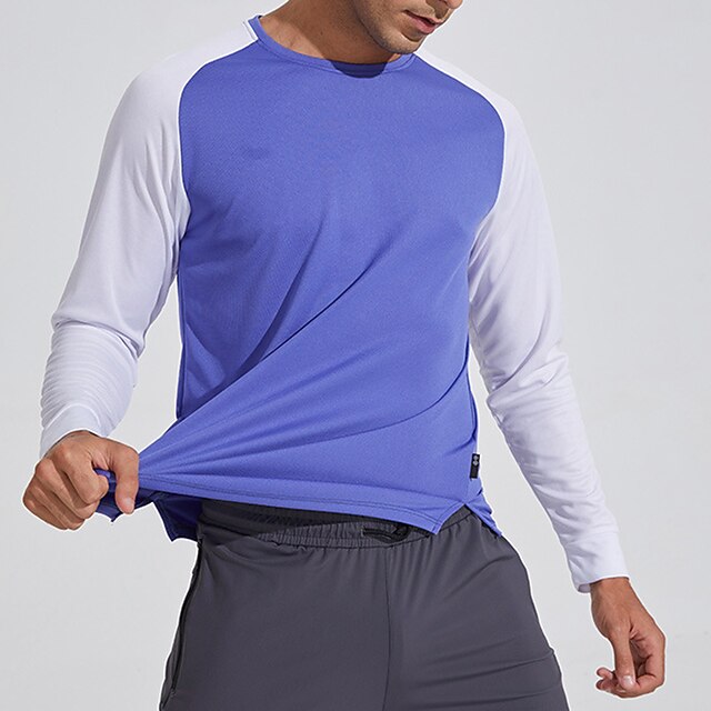 Voor heren Hardloopshirt Honkbalshirt Lapwerk Lange mouw Kleding  Bovenlichaam Sportief Sportkleding Winter Spandex Ademend Sneldrogend Zacht  Hardlopen Joggen Opleiding Sportkleding Sportkleding 9434876 2023 – $16.99