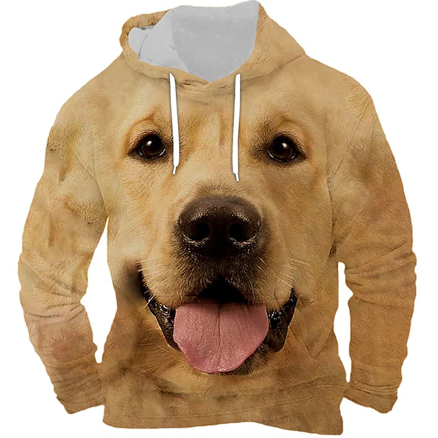 Men's Dog Graphic Prints Hoodie Hoodies Sweatshirt Streetwear Designer Long Sleeve Hooded Daily Sports Black Red Print Spring & Fall Designer 8