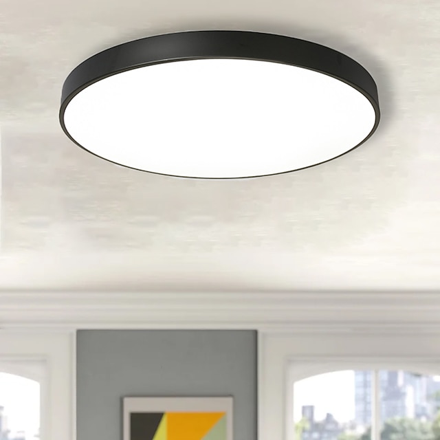  30 cm luces de techo led lámparas de techo de diseño circular regulables metal elegantes acabados pintados estilo minimalista moderno habitación de los niños dormitorio luces de la sala de estar