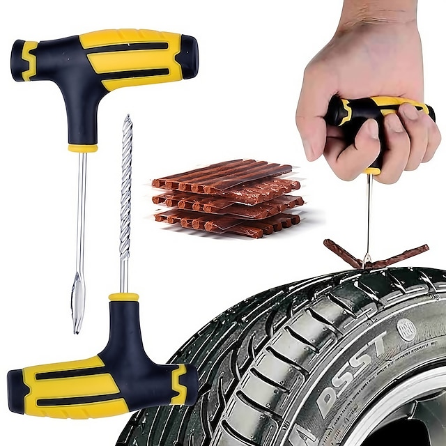  Набор инструментов для ремонта автомобильных шин, набор для ремонта проколов бескамерных шин, набор инструментов для шипования, инструмент для замены велосипедных шин, инструмент для ремонта