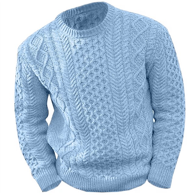 Men's Sweater Pullover Sweater Jumper Ribbed Knit Cropped Knitted main image 1