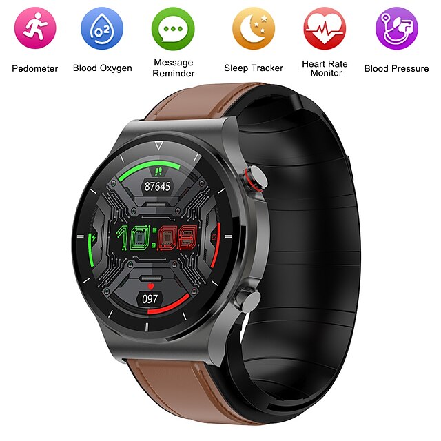  S2 Chytré hodinky 1.3 inch Inteligentní hodinky Bluetooth EKG + PPG Monitorování teploty Krokoměr Kompatibilní s Android iOS Dámské Muži Voděodolné GPS Dlouhá životnost na nabití IP 67 22mm pouzdro