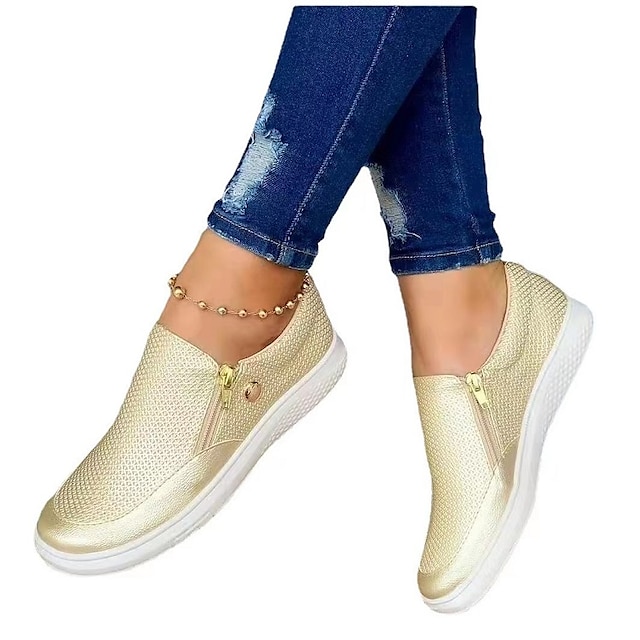 Women's Sneakers White Shoes White Shoes Plus Size Slip-on Sneakers ...