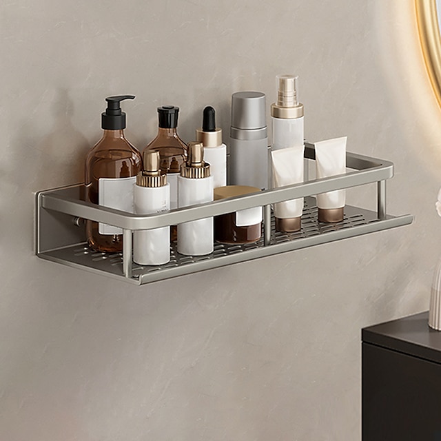  Półka prysznicowa półki łazienkowe ze stopu aluminium do montażu na ścianie półka narożna prysznic uchwyt na półkę toaletowy organizer do makijażu