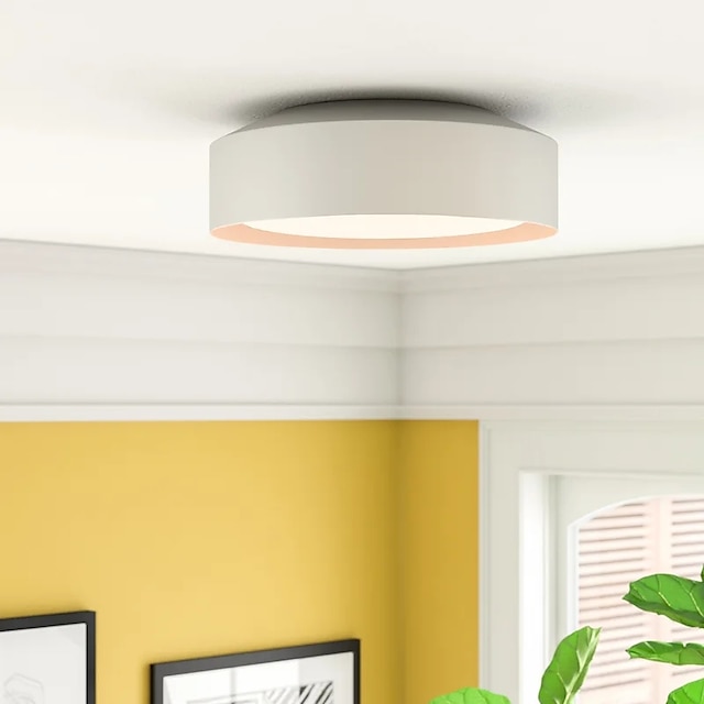  Embedded Ceiling Lamp 15.6/19.5in LED Ceiling Lamp Matte Black Internal Gold Wood Grain Indoor Lighting Lamp Ceiling Suitable for Bedroom and Corridor AC220V