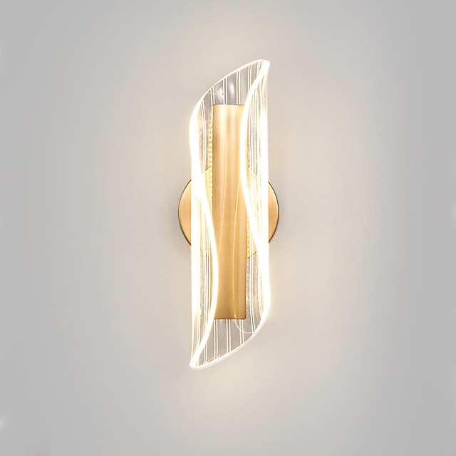  led wandlamp indoor wandlamp, 6w 360 ° draaibare acryl gebogen vorm dimbare led moderne verstelbare wandlamp voor binnendecoratie openbare voorzieningen nachtlampje