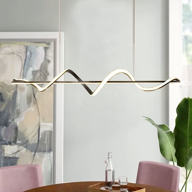  100 cm pendel led metal kunstnerisk stil moderne restaurant lampe nordisk stil kreativt design spiral lysekrone
