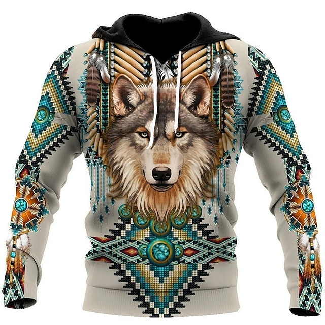  Hombre Estampado animal Estampados Sudadera Sudaderas Sudadera Con Capucha Manga Larga Sudadera con capucha Con Capucha Ropa de calle Impresión 3D Diario Deportes Negro Marrón Estampado Primavera