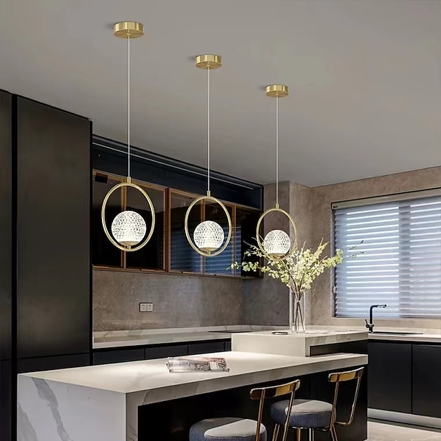  lampadari a sospensione a led lampadari a sospensione sferica a soffitto g9 luce interna per camera da letto, bagno, cucina soggiorno bar ristorante cavo regolabile