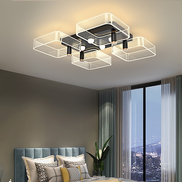 LED Ceiling Light Square Shape Chandeliers 50cm Flush Mount Lights ...