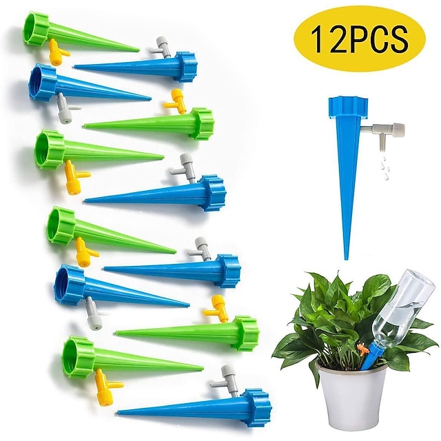  12 stk selvstændig automatisk drypvandingssystem automatisk vandingsspids til planter blomst indendørs husholdning