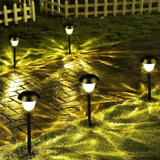  4 buc. lumini solare pentru căi de exterior lumini de grădină cu LED-uri pentru terasa, culoare din oțel inoxidabil, lampă subterană integrată, lampă de gazon, lampă de iluminat de noapte, lampă de