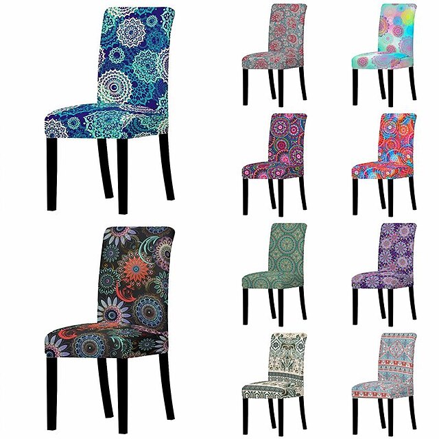 Dining Chair Cover Stretch Chair Seat Slipcover Elastic Chair Protector