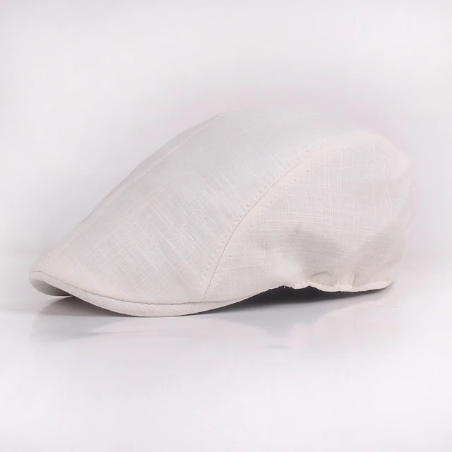 Men's Flat Cap Black White Cotton Fashion Streetwear Stylish 1920s Fashion Outdoor Daily Going out Plain Warm 10