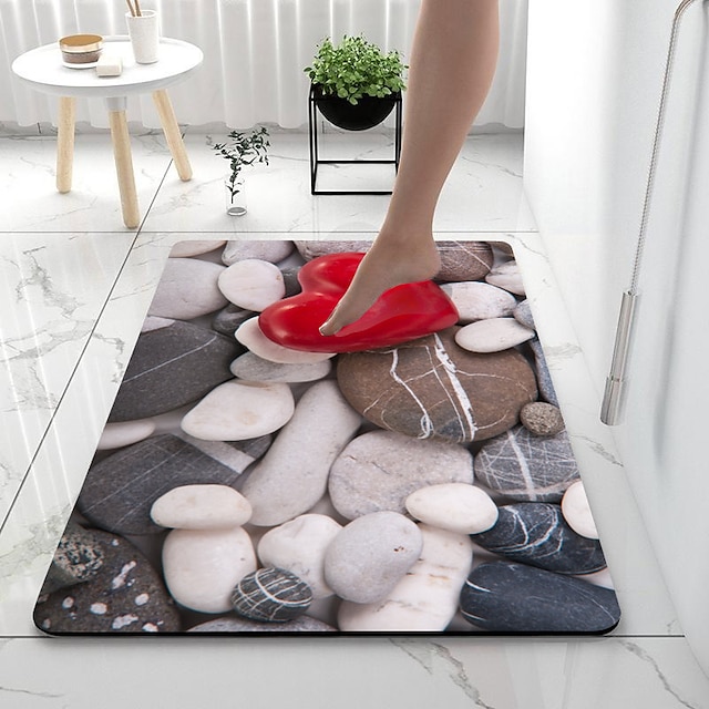  tapete de banho de terra diatomácea pedra lisa tapete de banheiro super absorvente tapete de porta novo design