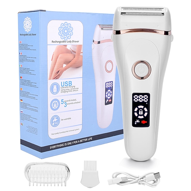  Épilateur électrique pour femmes usb rechargeable indolore barbe épilation machines à raser pour femmes portable femme tondeuse lcd