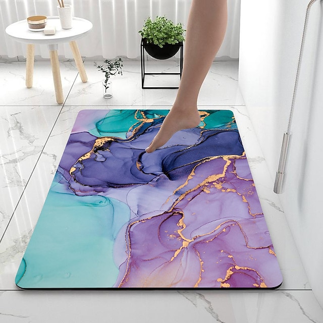  tappetino da bagno in terra di diatomee motivo marmo tappeto da bagno super assorbente zerbino nuovo design
