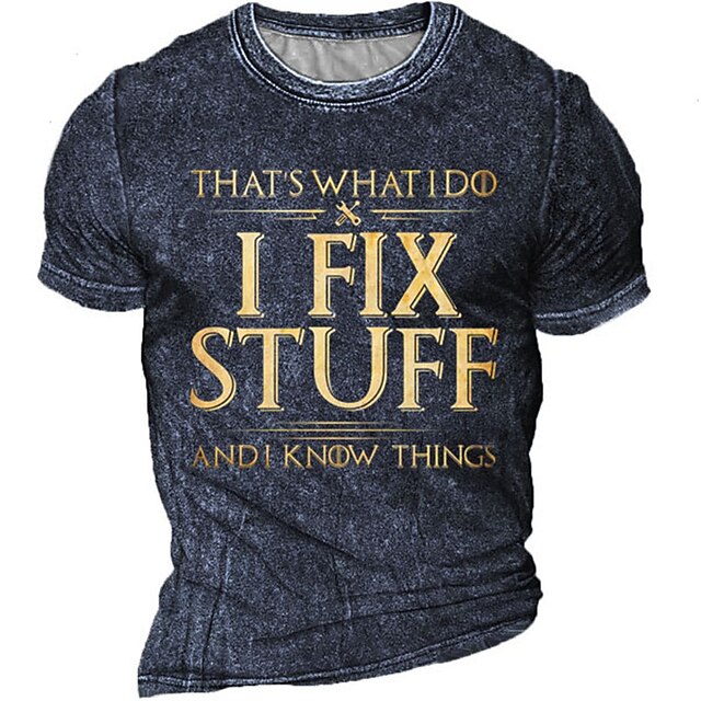 Men's Graphic Letter T Shirt Tee Short Sleeve T shirt 3D Print Crew Neck Shirt Vintage Fashion Designer Outdoor Casual Daily Black Navy Blue Dark Green Spring & Summer Clothing Apparel S M L XL 2XL4