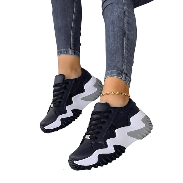 Women's Sneakers Plus Size Height Increasing Shoes Platform Sneakers ...
