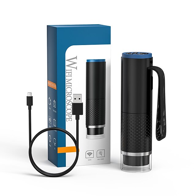 Wireless Digital Microscope 50X-1000X Magnification WiFi USB HD Portable Handheld Pocket Microscopes Camera with 8 Adjustable LED Compatible with iPhone iPad Android Windows Mac Computer 10