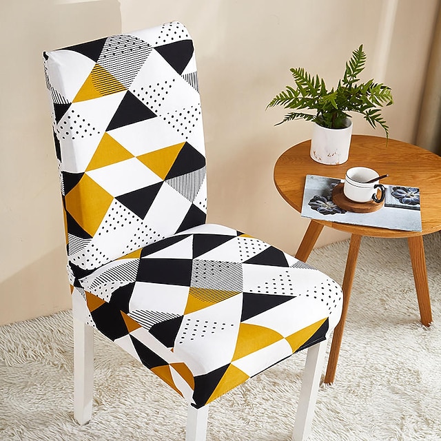 Dining Chair Cover Stretch Chair Seat Slipcover Elastic Chair Protector