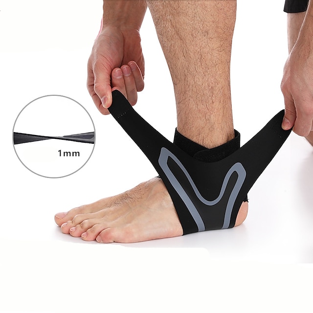  女性と男性用の足首ブレース1個 - アーチサポート用の調節可能なストラップ - 捻挫した足首のアキレス腱炎の痛みと負傷した足のための足底筋膜炎ブレース - 通気性のある銅注入ナイロン