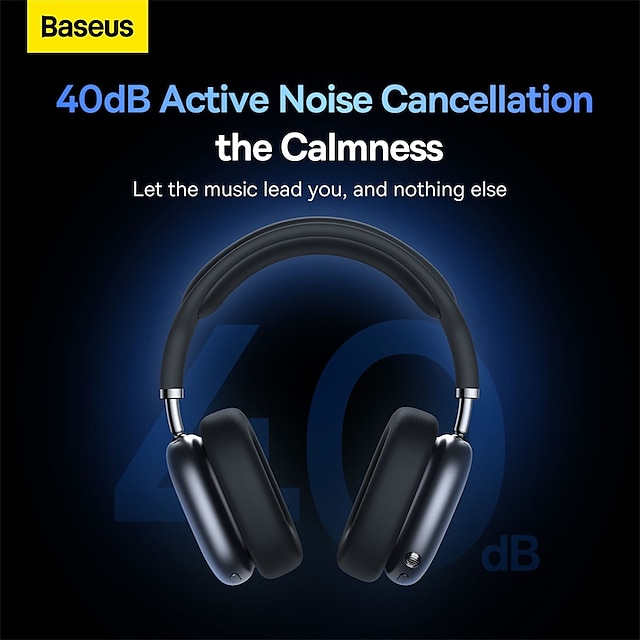  BASEUS H2 Over-ear Headphone Over Ear Bluetooth 5.2 Noise cancellation HIFI Deep Bass for Apple Samsung Huawei Xiaomi MI  Running Everyday Use Traveling Premium Audio
