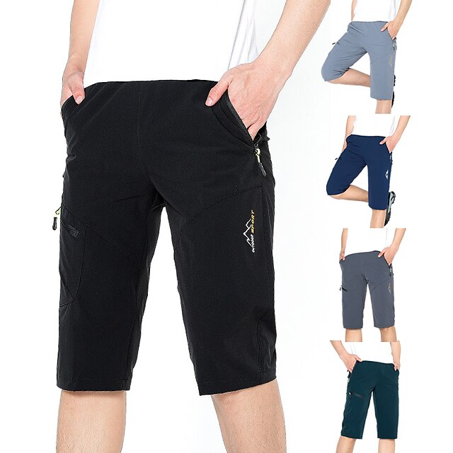  Men's Hiking Shorts Summer Outdoor Portable Breathable Foldable Lightweight Bottoms Sapphire Black Fishing Climbing S M L XL 2XL