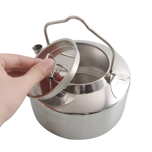  Kitchen Tools stainless steel kettle outdoor camping kettle for  Picnic BBQ Stainless steel color