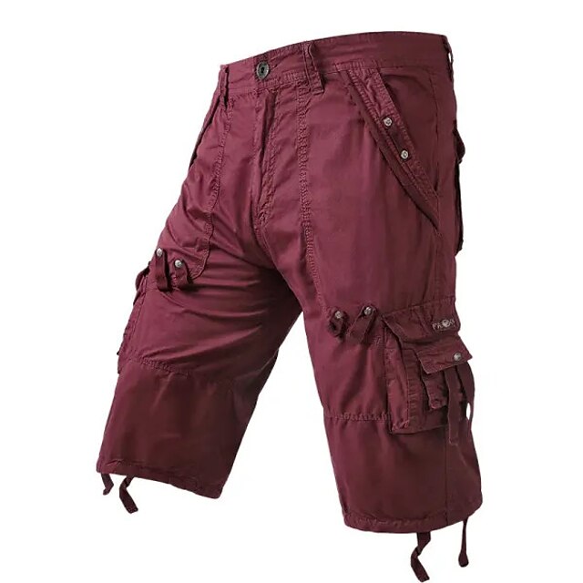 Men's Cargo Shorts Below Knee Length Shorts Capri Pants Hiking Shorts ...